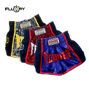 Broek unisex drukbloem muay thai shorts retro mma shorts kick boksbroek