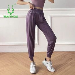 Pantalones pantalones deportivos sueltos vansídicos secos secos sin alivio pantalones jogging para mujer yoga gimnasio de entrenamiento gimnasio