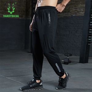 Pantalon Vansydical Winter Black Sport Pant pour les hommes Running Fitness Joggers avec imprimement un pantalon long pantalon de survêtement sèche rapide