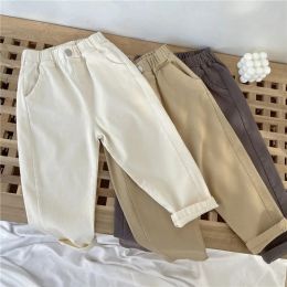 Pantalones vidmid pantalones de algodón para niños nuevos pantalones casuales exteriores pantalones elásticos p6061