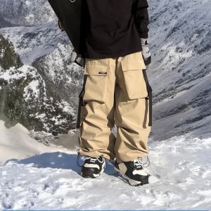Pantalon étanche pantalon de ski usurant pour hommes et femmes, vent, panneau unique, haute qualité, haut-bend, 2024