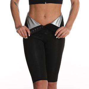 Pantalons femmes corps Shaper Sauna minceur pantalon chaud Thermo taille haute combustion des graisses sueur Capri entraînement Shorts perte de poids Fiess Leggings