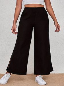 Pantalon féminin 2024 Été Plus Taille Tissu tricoté Temperament élégant