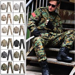 Pantalon Woodland Digital Camouflagetactical Uniforme Militar Combat Combat Uniform CS Airsoft Hunting Uniform Shirt + Pantal