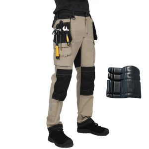 Pantalon pantalon de travail pour hommes pantalon de travail de travail multifonctionnel avec des bandes réfléchissantes