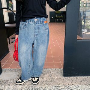 Jupe-pantalon en jean ample pour enfants de 18 ans, à la mode, pour garçons et filles, pantalon en Denim décontracté, assorti avec tout, automne 2022
