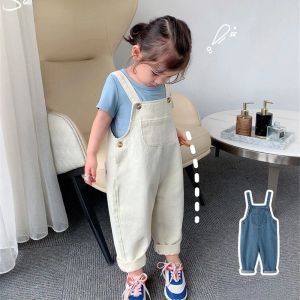 Broekrok 2023 Jumpsuit voor meisjes Kinderen Lente Herfst Jeans Overall Jurk Rompertjes Kawaii Overalls Denim Jarretelbroek Mode Kinderen