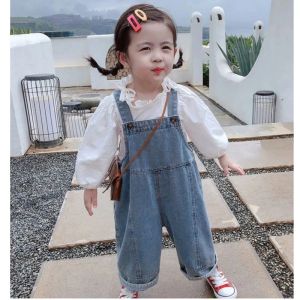 Broekrok 2024 Lente Nieuwe Jeans Kinderen Overalls Casual Broek Kindermode Jeans Bovenkleding Baby Lente Herfst Kinderen Overalls