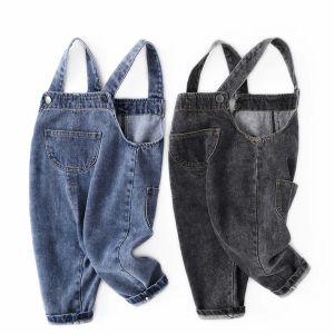 Jupe-pantalon enfants salopette garçons filles Denim pantalon nouveau printemps automne Allmatch jean enfant en bas âge enfants salopette ample mode bavoir pantalon