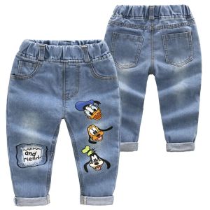 PANKKIRT NIEUWE Fashion Spring Autumn Boys Jeans For Kids Soft Trousers Baby Boy Cartoon Dinosaur Gedrukte Casual Pants Children's Jeans