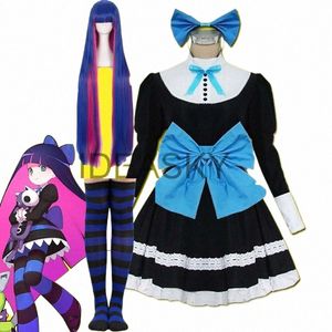 Panty Bas avec porte-jarretelles Héroïne Anarchy Bas Cosplay Anime Costume Femmes Lolita Maid Black Dr Perruque Costumes Uniforme Q1Sl #