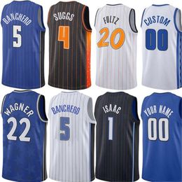 Paolo Banchero Maillots de basket-ball Magics ORL Jalen Suggs Franz Wagner Wendell Carter jr Markelle Fultz Cole Anthony Jonathan Isaac Gary Harris Hommes Maillot personnalisé