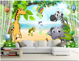 Papel de Parede 3D personnalisé murale Photo Wallpaper Cartoon Belle chambre peinture murale de fond pour les enfants de frais de la chambre des enfants