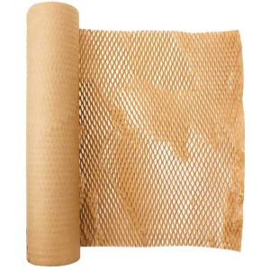 Papel 1 Rollo Rolled Papel reciclado de 12 pulgadas x 33 pies Eco Honeycomb Paper para el envasado en movimiento Material de cojín reciclable
