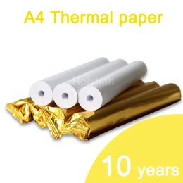 Papier 10 Rolls Wit A4 Thermisch papier Foto Fax Afdrukpapier voor peripage A40 Printer Maat 210x30mm Keep10 jaar