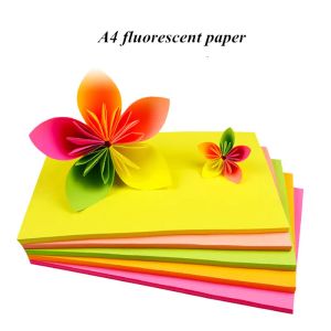 Papier 100 stcs kleur a4 kopie papier 70 g kleur fluorescerend printpapier kinderhandgemaakte papier kraan love origami