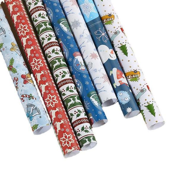 papel 10pcs de regalo de regalo de regalo de Navidad 50*70cm REBAJE DE CUMPLEABOR DE REBAJE DE REBAJE DE CUMPLEACIÓN CARTEAJE ESCRITO VARITA VARIENTA DE LOS ESTILOS