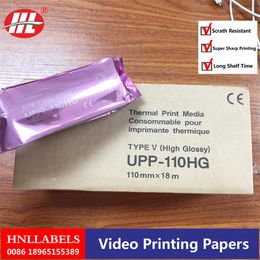 Papier 10x rouleaux ultrasons UPP 110Hg, 110 mm * 18m Brecorder UPP110Hg Thermal Paper Imprimante BSheets, A6 Printer Paper
