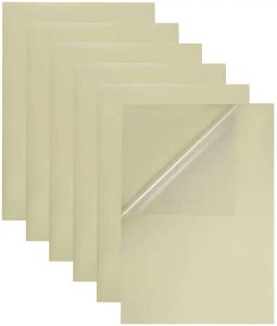 Papier 20Sheet Papier d'autocollant transparent pour imprimante laser Étiquettes de vinyle transparent transparent transparent 8.5 x 11 Glucidre Transfert de feuille complète