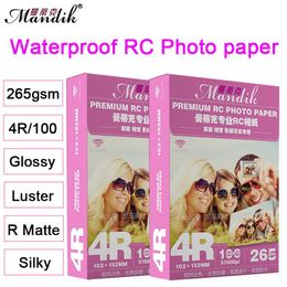 Papier 265G Waterdicht RC 4R Fotopapier Glanzend/Satijn/Ruw mat/zijdeachtige vier soorten oppervlakte voor pigment inktprinters