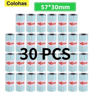 Papier 30 rouleaux Thermal Paper Autocollant imprimable Paper Roule Selfadhesive 57 * 30 mm pour péripage A6 PRODIANT PHOTO pour Paperang P1 / P2