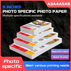 Papier 3R / 4R / 5R / A4 PAPIER PHOTO GLOSSY PAPIER Plusieurs épaisseurs Couleurs vives pour les photos étanches pour les imprimantes à jet d'encre Canon