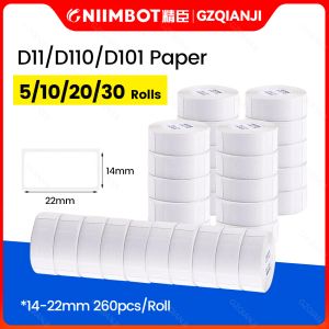 Papier 5 10 20 30 Roll Niimbot D11 D101 D110 Papier thermique Paper Roule blanc Couleur pour les commandes en vrac Lable Imprimante Utilisation