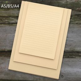 Papier 50 feuilles A5 / B5 / A4 Retro Kraft Paper Party Massage Writing Letter Prapperie Vintage Note Craft Paper Paindre Papier d'emballage