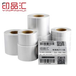 Paper 5000pcs/Roll Dumb Silver Paper Adhesive Adhesive Carton Label Paper 30*10 mm 40*10 mm 50*10 mm 70*40 mm 100*60 mm