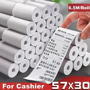 Papier 57x30 20 Rolls Thermal Paper Label Paper Papier thermique pour mobile Bluetooth Cash Registres POS IMPRIMER MINI IMPRIMER ACCESSOIRES