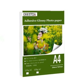 Papel a4 50 hojas A6 100 hojas 135g 150g Impresión de inyección de tinta auto adhesiva con alto contenido