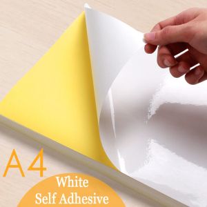 Paper A4 A5 White Self adhésif Autocollant Matte Glossy Lable Paper Feutte pour imprimantes laser à jet à jet d'encre