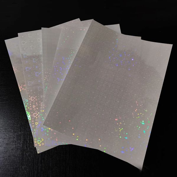 Paper A4 Antiscratch láser Foil holográfica cinta adhesiva espalda película autoadhesiva foto impermeable material de bricolaje hecho a mano papel fotográfico