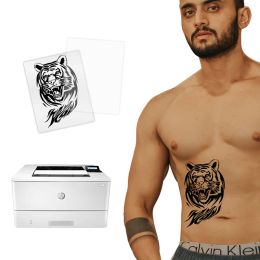 Paper A4 Washable Tattoo Tattoo Transfer Paper Laser Laser Imprimer Image Personnage Personnage pour la peau du corps Sticker Stick Henna DIY