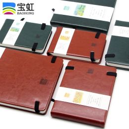 Papier Baohong 100% coton Papier à aquarelle 24 pages Imitation Imitation en cuir portable Portable Travel Notebook