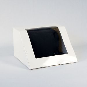 L'emballage de chapeau de boîte de papier présente l'emballage blanc noir de boîte-cadeau pour les boîtes-cadeaux de chapeau de baseball de casquette de hip-hop ZC0547
