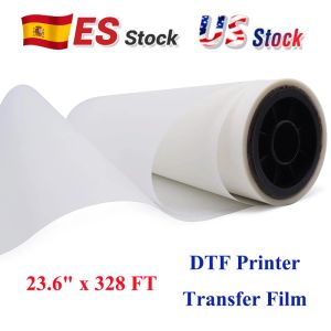 Paper Calca 60cmx100m DTF Pet Transfer Film Premium Roll voor T -shirt Direct om Hybrid Hot Peel Matte voor R1390 L1800 DTF -printer te filmen