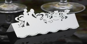 Cartes en papier Placez le laser creux décorations Nom PC2005 CUT LA LOVERS SEATTING Party pour cartes Carte de table de mariage avec bjnsl4461768