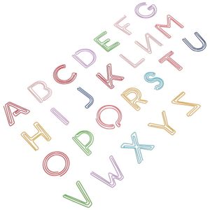 Trombone Alphabet nouveauté Clips marqueur lettre anglais support Page métal enfant livre signet Scrapbook drôle artisanat décoratif