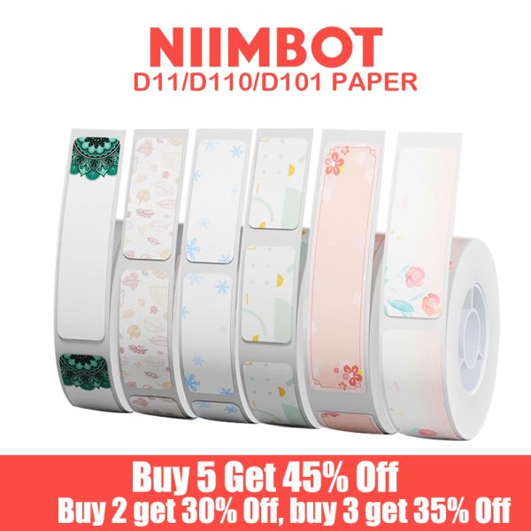Papier d101 d11 d110 étiquettes thermiques niimbot autocollant thermal papier prix de prix papier de base