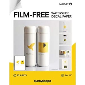 Papieren film gratis multi gebruik volledig pakket gepersonaliseerde laser printer water glijbaan overdracht diy aangepaste afdrukbare waterglijbaanstickers