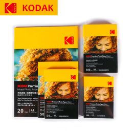 Papier Kodak HighGloss Suede Photo Paper 5/6/7 pouces A4 IMPRIMANTE COULEUR PHOTO PAPIER PAPIER MÉNAGE IMPRESSION INK INKET RC A6 pour les imprimantes EPSON / HP