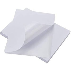 Paper Milcoast Fiche complète 8,5 x 11 Étiquettes de papier autocollante adhésive mate pour imprimantes laser / jet à jet (100 feuille complète) Sonar