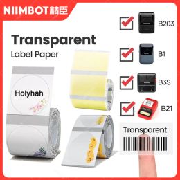 Papier Niimbot B21 / B203 / B3S / B1 Étiquette Papier d'impression Nom transparent Autocollant Autochote