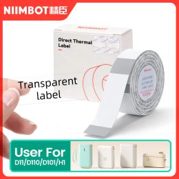 Paper Original Niimbot D11 D110 Étiquette Tape Rouleau Paper Roule d'autocollant transparent transparent imperméable pour l'étiquette Imprimante Supplies Sticker Etiqueta