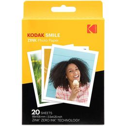 Paper originele premium kodak zink print fotopapier (3,5x4,25 inch en 20 vellen) compatibel met Kodak Smile Classic Instant Camera