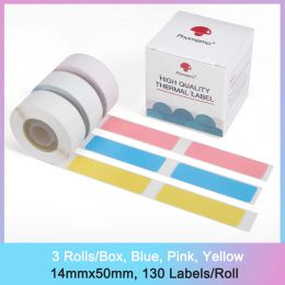 Papier phomemo kleurrijk lijmlabel papier voor d30 thermische printer 14 x 50 mm thermische printerpapier 130 st