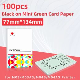 Papier Phomemo Soft Card Paper 77mmx Geschenkkleurig thermisch papier Diy voor Phomemo M03 M04 M03AS M04AS Thermische printer 100 papier per doos