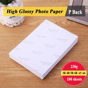 Papel Photo Paper 3R 4R 5R 6R A5 A6 100 Hojas 230 g para impresora de inyección de tinta papel de impresión con recubrimiento fotográfico alto brillante