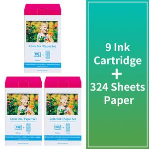 Papier en papier et cartouche d'encre compatible pour le canon Selphy CP1300 CP1200 CP910 CP900 CP760 Photo Imprimante plusieurs combinaisons